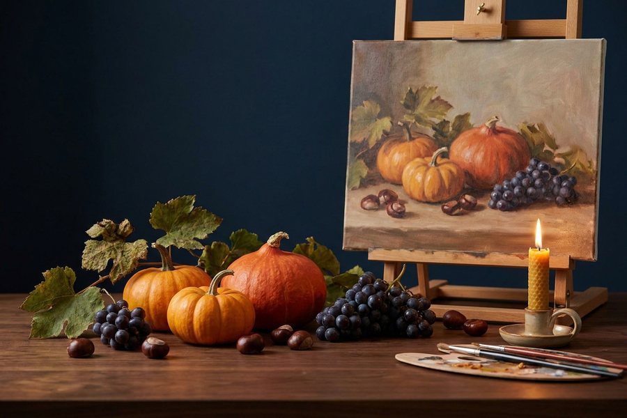 Herbstliche Stillleben malen